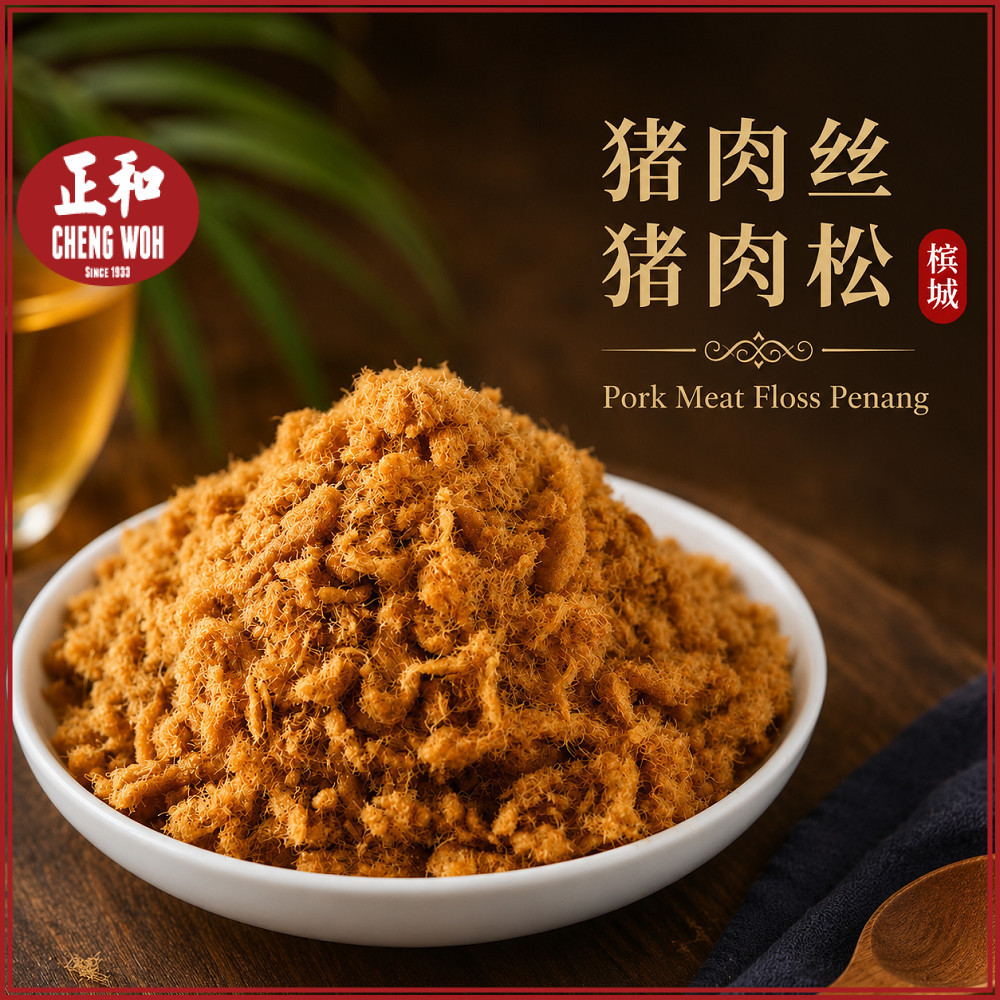 猪肉丝 猪肉松槟城 250克 Pork Meat Floss Penang 250g 本地 Serunding Daging