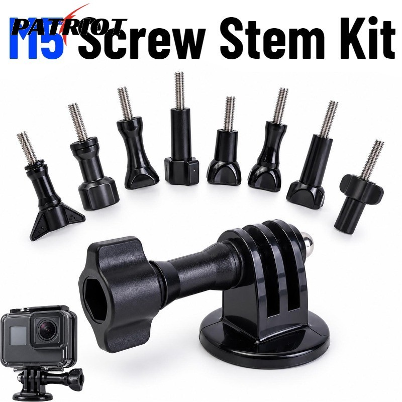 [Hot Sale] M5 Thumb Screw Kit For Action Camera | Stainless Steel Plastic Set, Hand Tightening Screw, Tripod Selfie Stick Mount Accessories /New Arrival