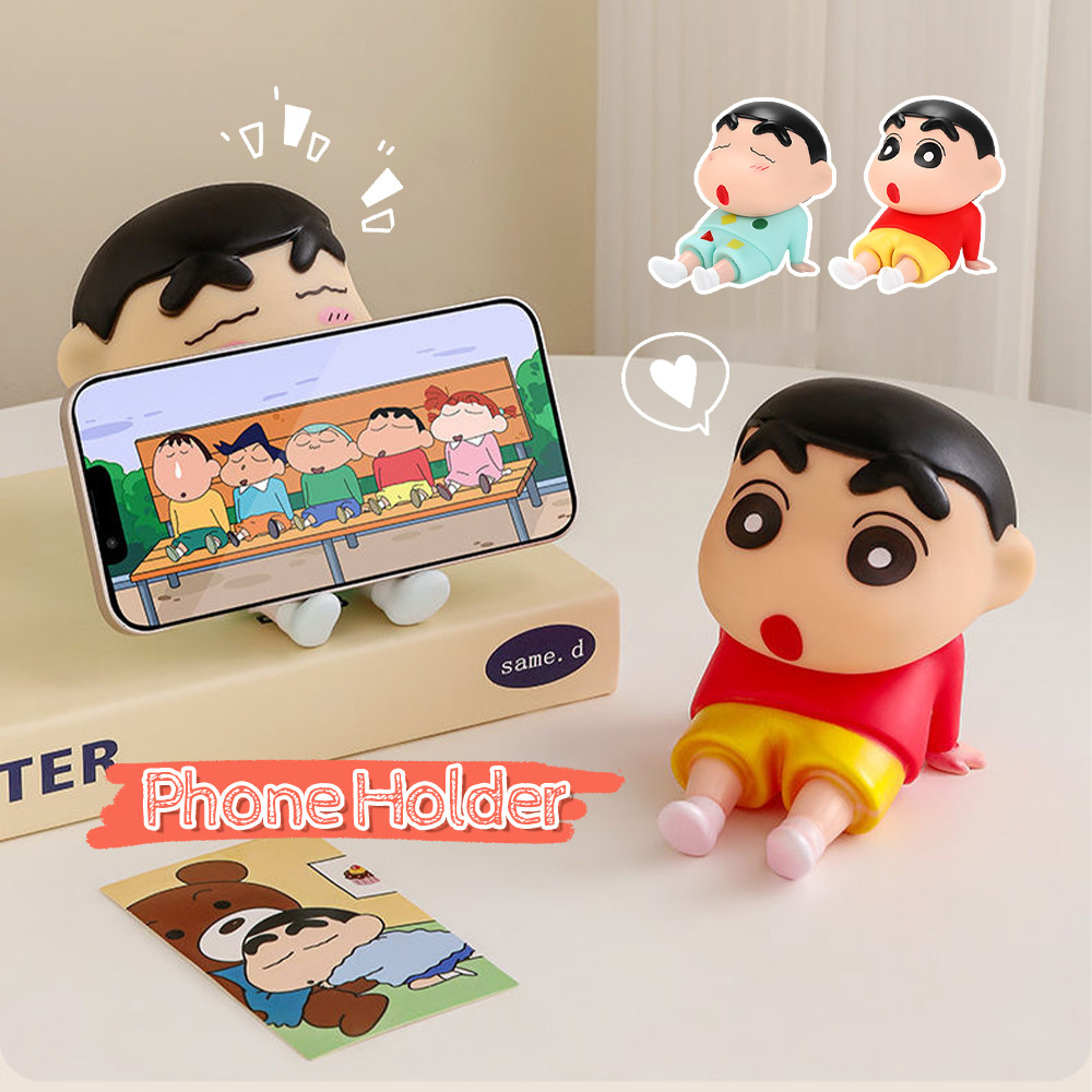 Oni Crayon Shin-chan Mobile Phone Stand Creative Desktop Ornaments Cute Phone Holder Desktop Decoration