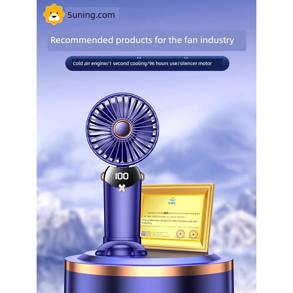 mini kipas kipas usb kereta mini kipas aircond Handheld Small Fan Mini USB Rechargeable Fan Desktop Portable Portable Multi-speed Hair Dryer Hanging Neck Foldable Q3046