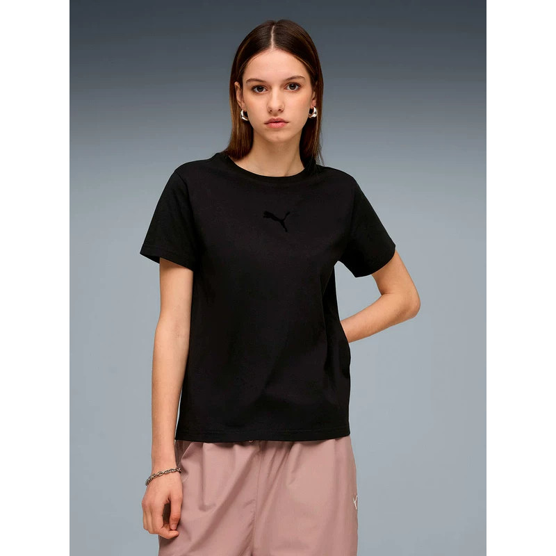 PUMA PUMA Women's Clothing 2026 Spring New Style ESS ELEVATED Comfor Sports Casual T-Shirt637774