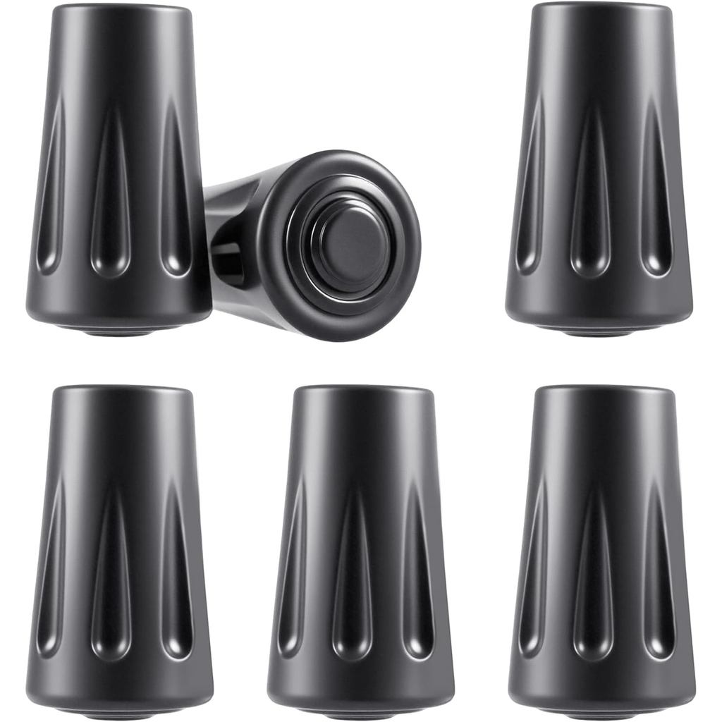 BlingKingdom 6 PCS Penutup Tongkat Berjalan, Hujung Trekking, Hujung Tongkat Berjalan Getah untuk Tongkat Hiking, Trekking, Alat Bantu Berjalan