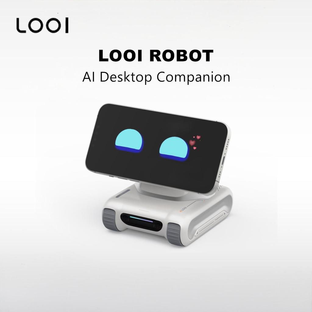 LOOI Robot L-01 AI Desktop Companion with ChatGPT Voice Interaction 10W MagSafe Wireless Charging