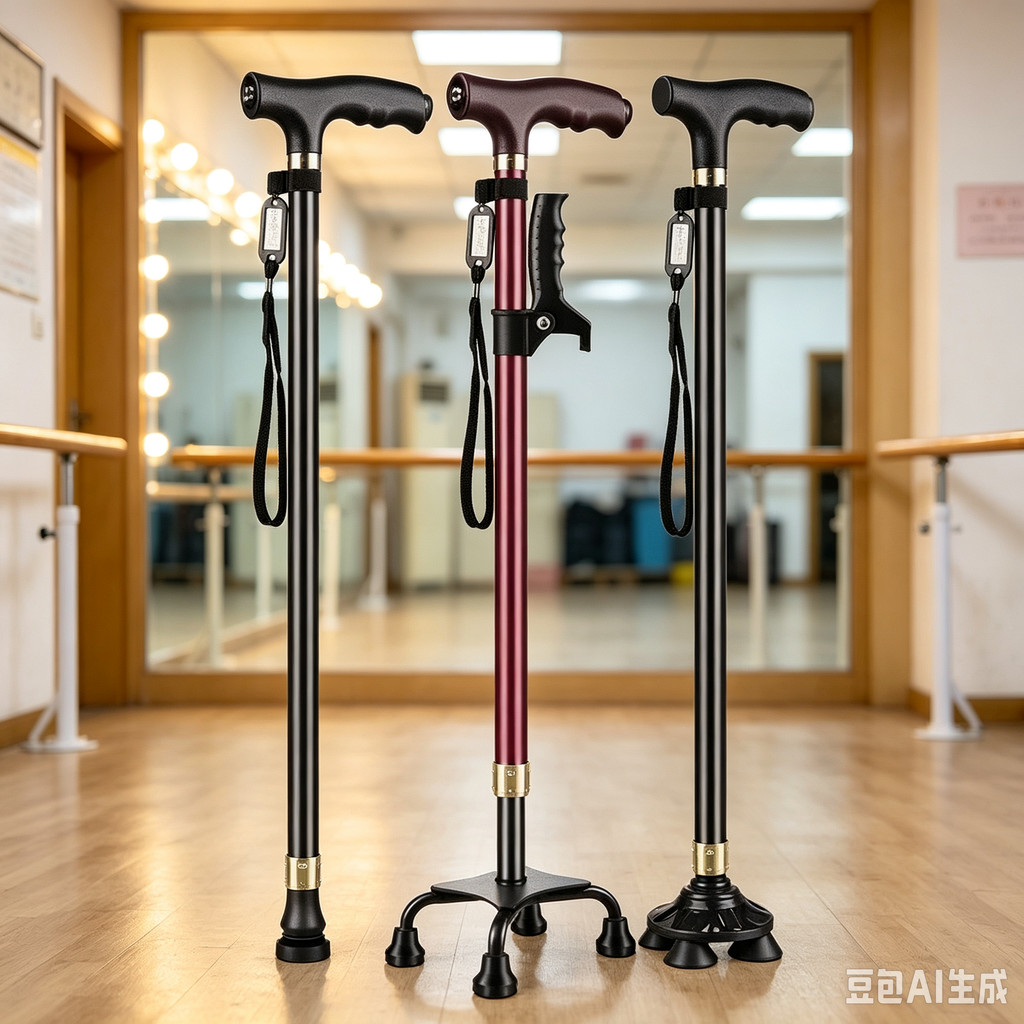 Elderly Crutches Shock-resistant Crutches Big Four-legged Cane、-*&***&&-&*&&-*-&&--*&***-**&*&&、walking aid、walking cane、tongkat orang tua、tongkat lipat、 4 kaki、Foldable walking stick for elderly、tongkat kaki 4、拐杖椅子