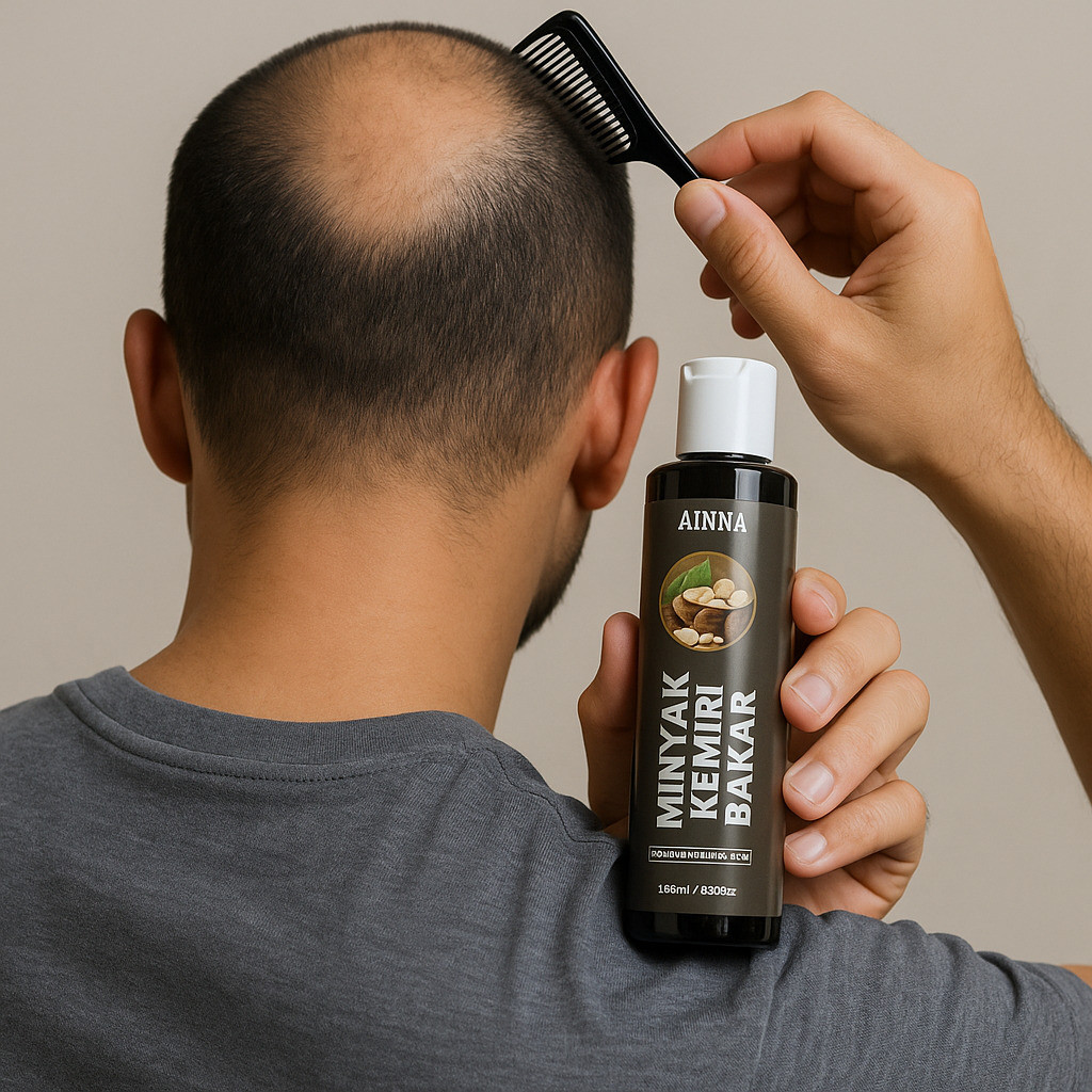 Versatile Essential AINNA 100ml Minyak Kemiri Bakar – Rambut Lebat Janggut Tebal & Sihat - Image 4