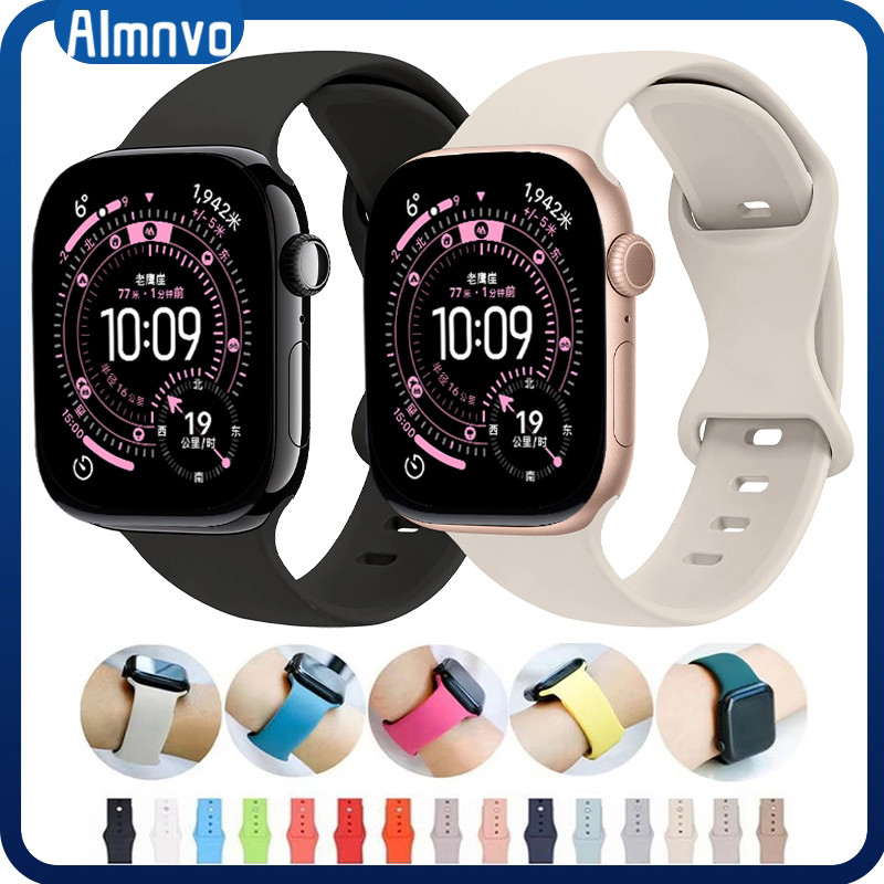 Silicone Band Strap for Apple Watch 49 40 44 41 45 38 42 46mm Smartwatch IWatch Ultra 3 2 Series 11 10 9 8 7 6 5 4SE 3 2