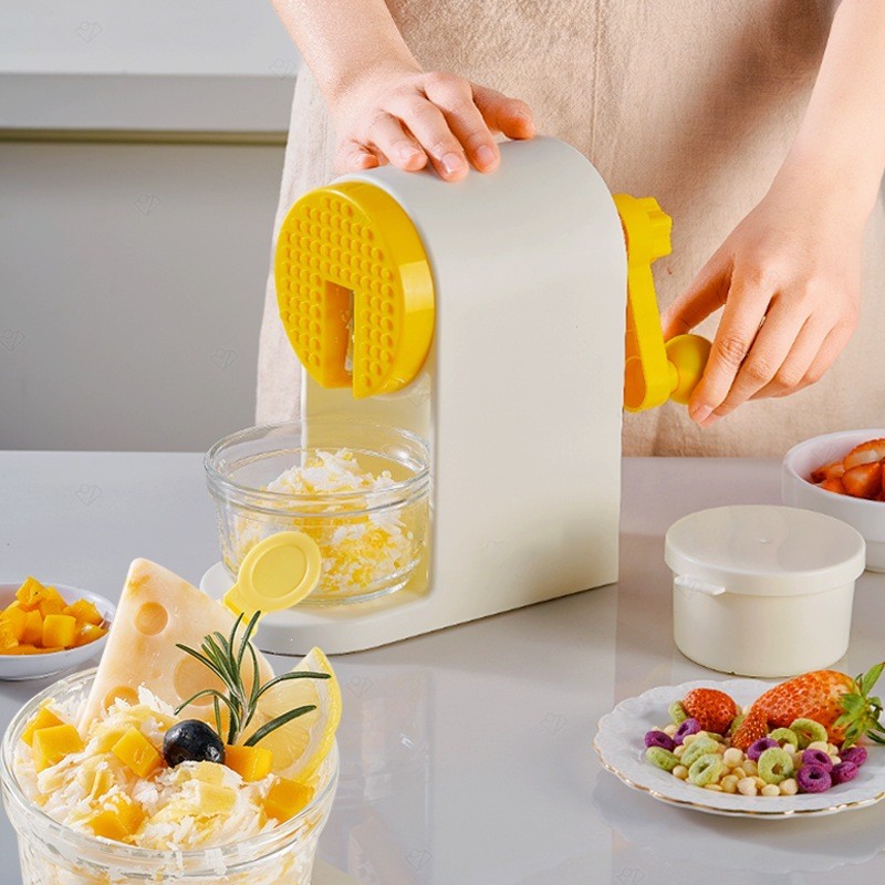 Pencincang ais, pencincang ais kecil yang dikendalikan dengan tangan untuk kegunaan rumah, pencincang ais untuk smoothie, mesin untuk kegunaan komersial, bukan elektrik.