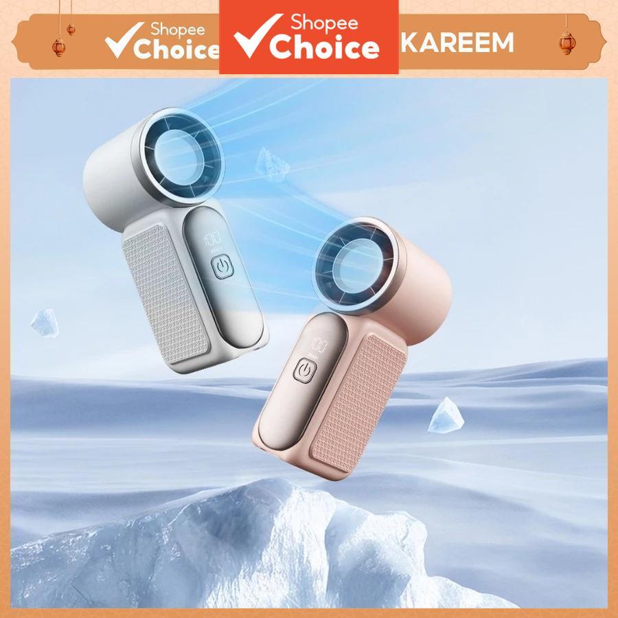  Small and cute Portable USB Rechargeable Mini Fan - Handheld Fan Turbo Cooling with LED Display and 100 Speed Adjustment | Mini Fan  Kipas Kecil Mudah Alih USB Boleh Cas Semula - Mini Kipas Genggam Turbo dengan Paparan LED dan 100 Pelarasan Kelajuan |