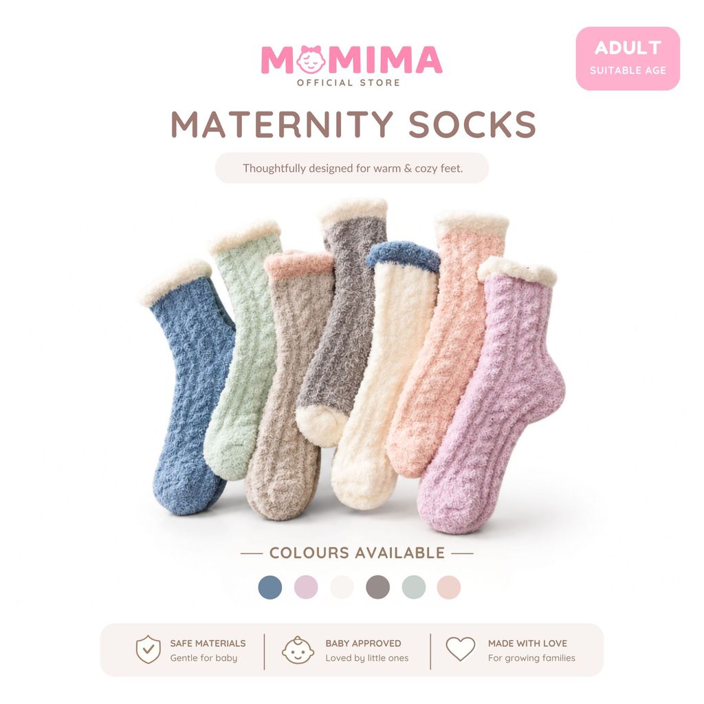 Maternity Socks Stoking Terapi Stoking Pantang Fluffy Sock Ibu Stokin Tebal Ibu Mengandung Fluffy Sock
