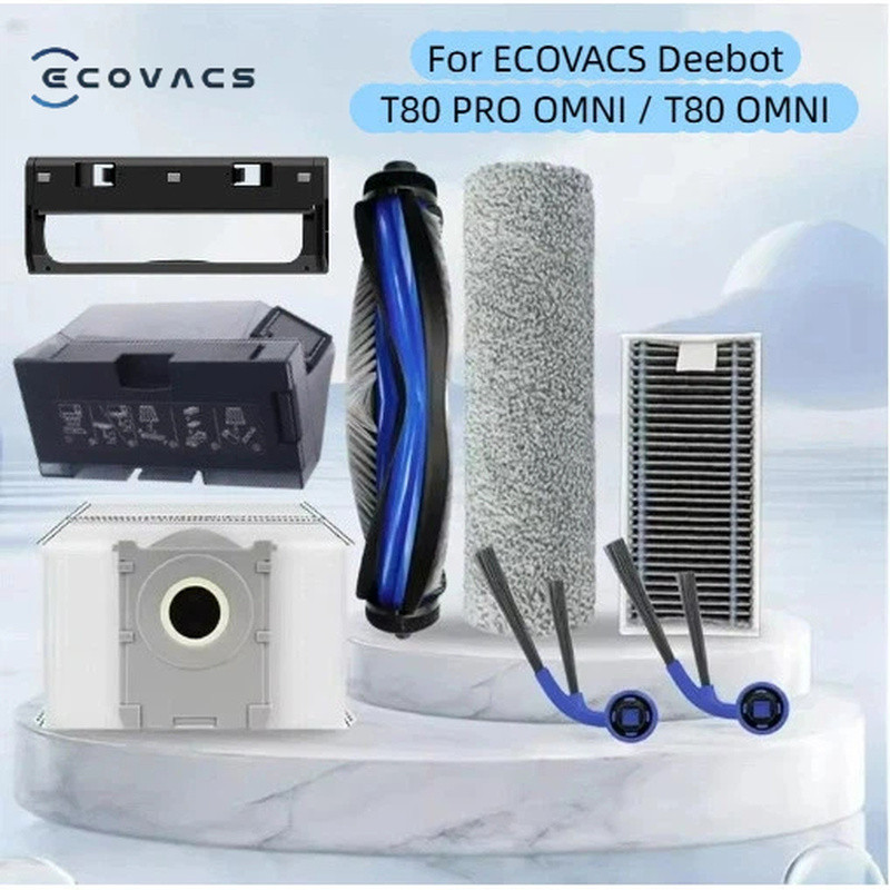 ECOVACS Deebot T80 PRO OMNI / T80 OMNI Robot Vacuum Cleaner Accessories Of Main Roller Brush Side Brush Filter Mop Pad Dust Bag Spars Parts