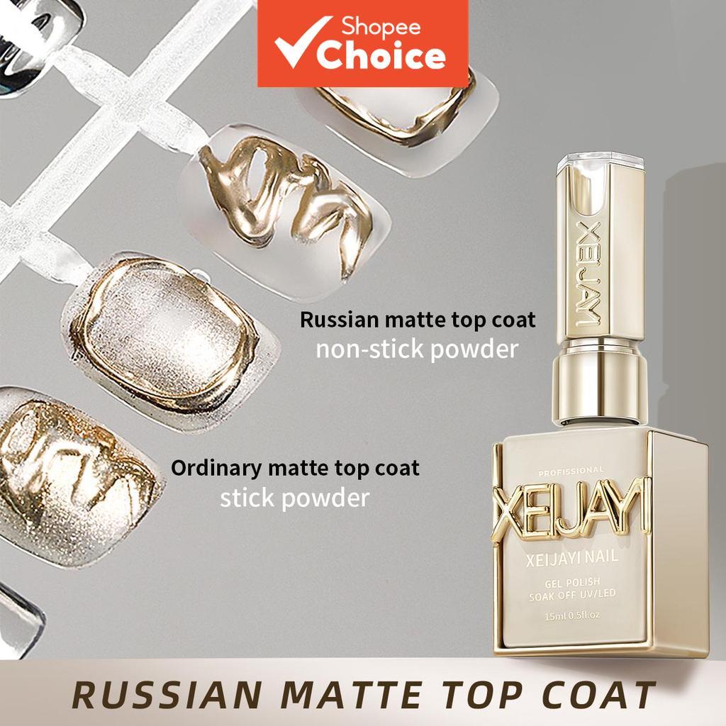 1Pc 15Ml Russian Matte Functional Gel Rubber Top Coat Gel Polish Seal UV Neon Art Design Base Coat Gel Popular 1Pc 15Ml Asas Matte / Pengilat Kuku Rusia Matte / Getah Fungsional / Lapisan Atas / Reka Bentuk Seni Neon UV Popular