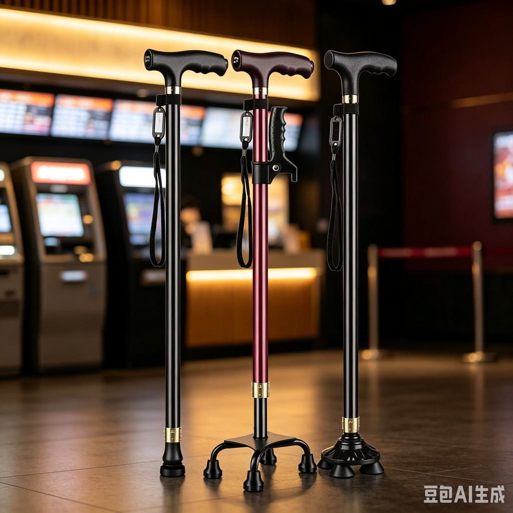 Elderly Crutches Shock-resistant Crutches Big Four-legged Cane、-*&***&&--&---&*&*&*&*-**&&&&*&&-*-&、walking aid、walking cane、tongkat orang tua、tongkat lipat、 4 kaki、Foldable walking stick for elderly、tongkat kaki 4、拐杖椅子