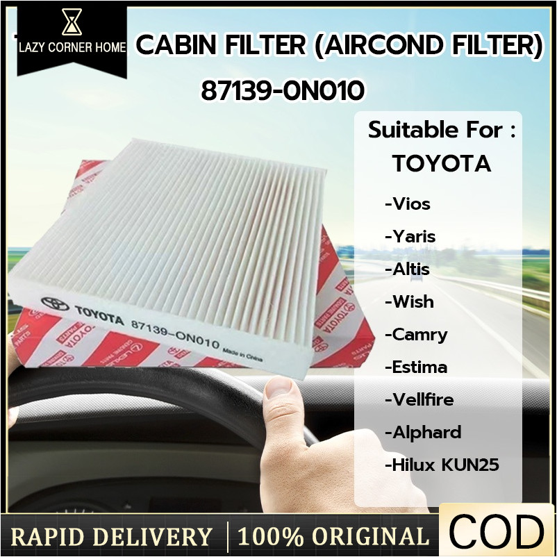 ??HOT SALES? Cabin Air Filter TOYOTA 87139-ON010 AIRCOND CABIN FILTER - VIOS/ YARIS/ ALTIS/ WISH/ CAMRY/ ESTIMA/COROLLA