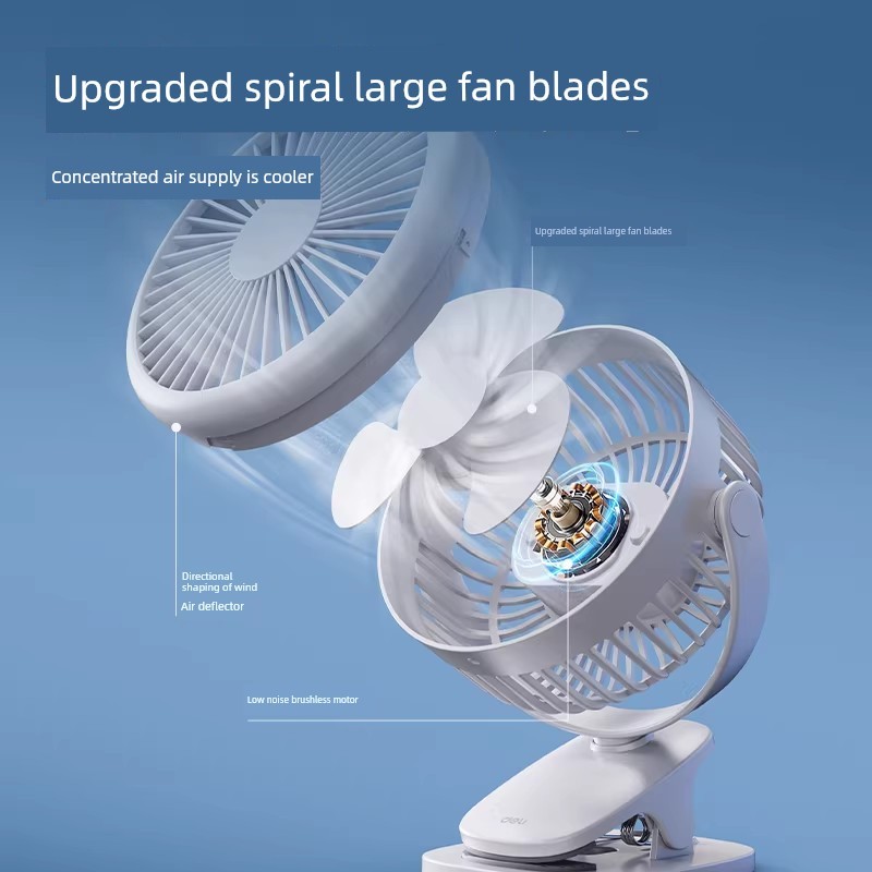 Kipas dinding mini kipas angin meja p Desktop Fan Small Fan Small Student Dormitory Bed usb Rechargeable Clip Mini Portable Handheld Portable Ultra-Silent Stroller Office Desktop Desktop Fan
