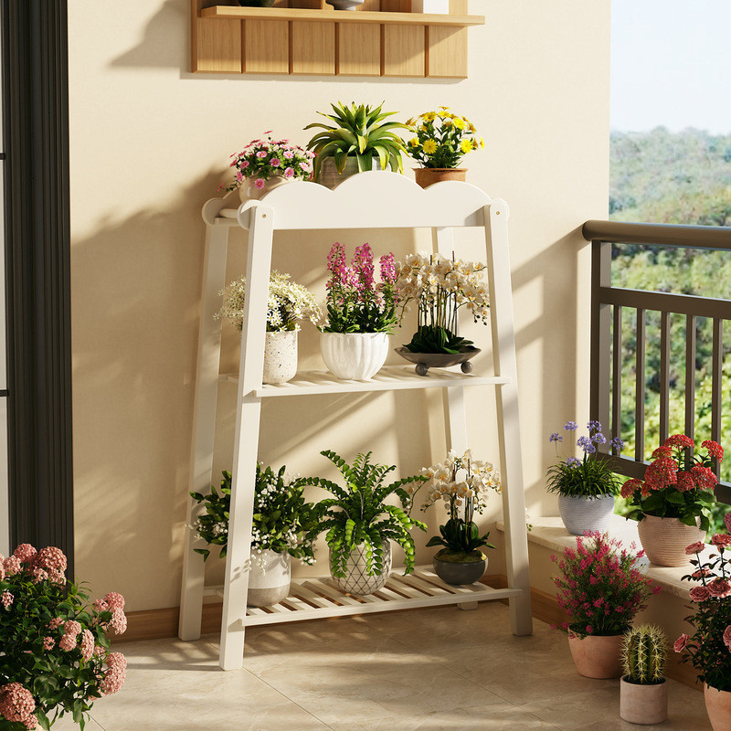 Cloud Flower Stand Balcony Household Ladder Type Indoor Light Luxury High-End Multi-Layer Flower Pot Stand Storage Storage Potted Plant Stand
