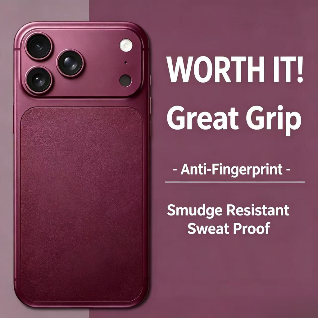 Cherry red suitable for iPhone 17 Promax phone case 13/14, all inclusive, with built-in lens film, skin like anti drop soft case