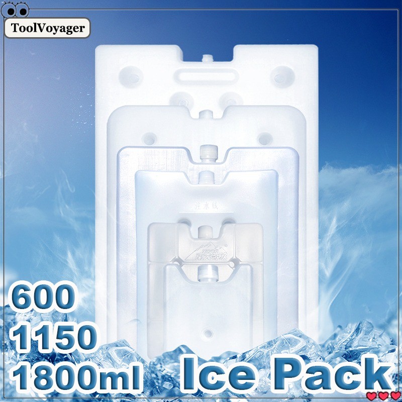 600/1150/1800ml Reusable Straight Ice Packs  Large Big Size for Cooler Brick White Board Water Gel Cooler Box