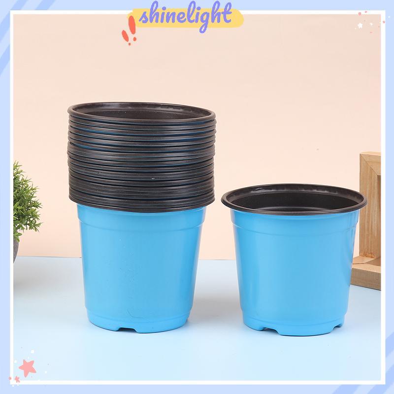 Shinelight] 10Pcs Plastic Flowerpot Cultivation For Plant Small Flowerpot Simple Planti…