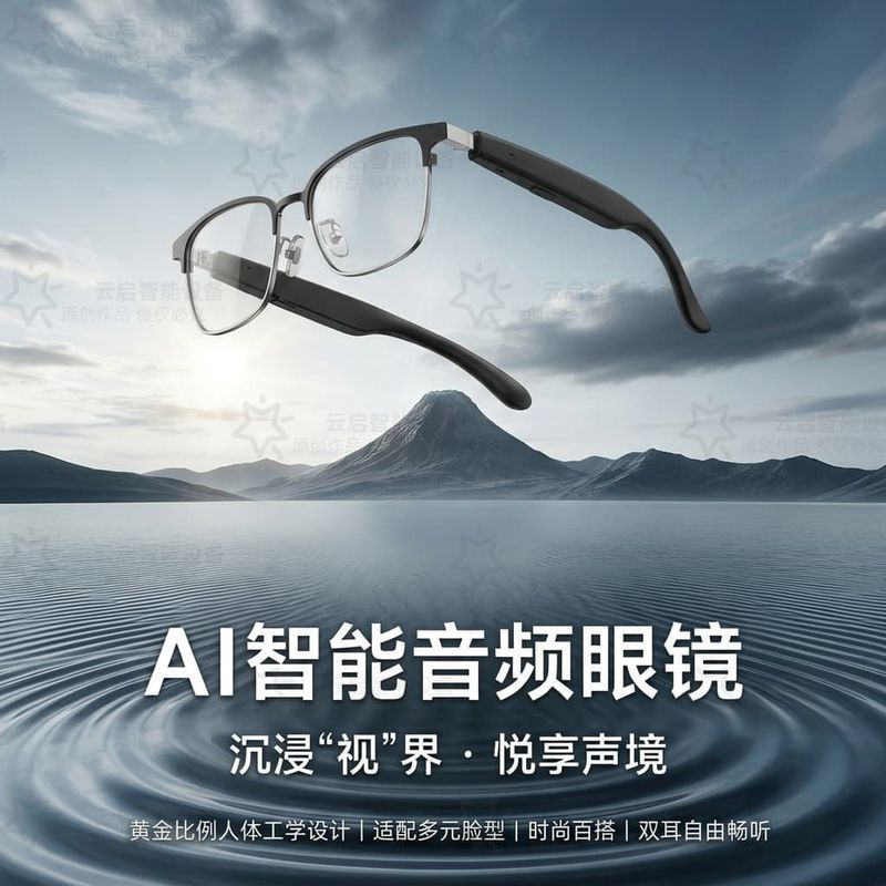 F1 Your Personal Ai Assistant-Ai Translation Music Glasses-Ai Dialogue Recording Translation-Can Be Equipped with Myopia Presbyopia