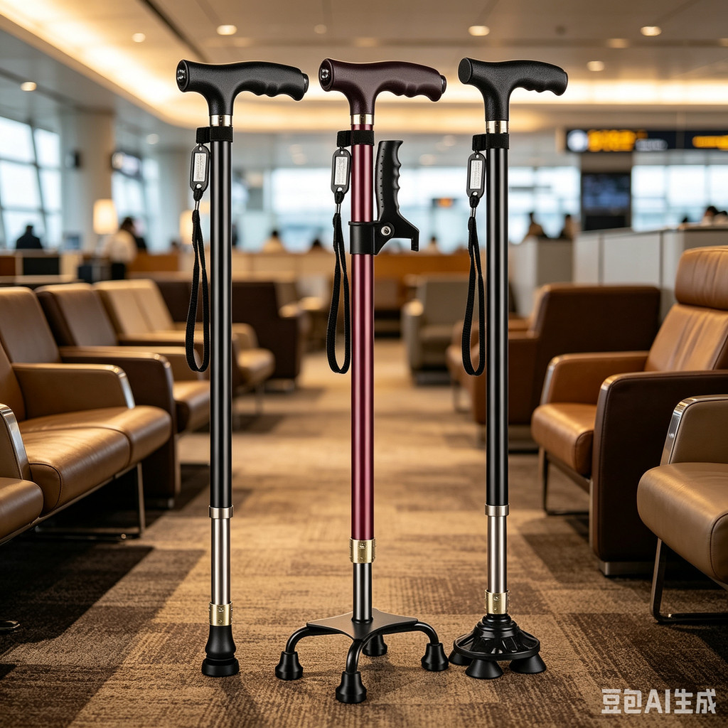 Elderly Crutches Shock-resistant Crutches Big Four-legged Cane、walking aid、walking cane、tongkat orang tua、tongkat lipat、 4 kaki、Foldable walking stick for elderly、tongkat kaki 4、拐杖椅子