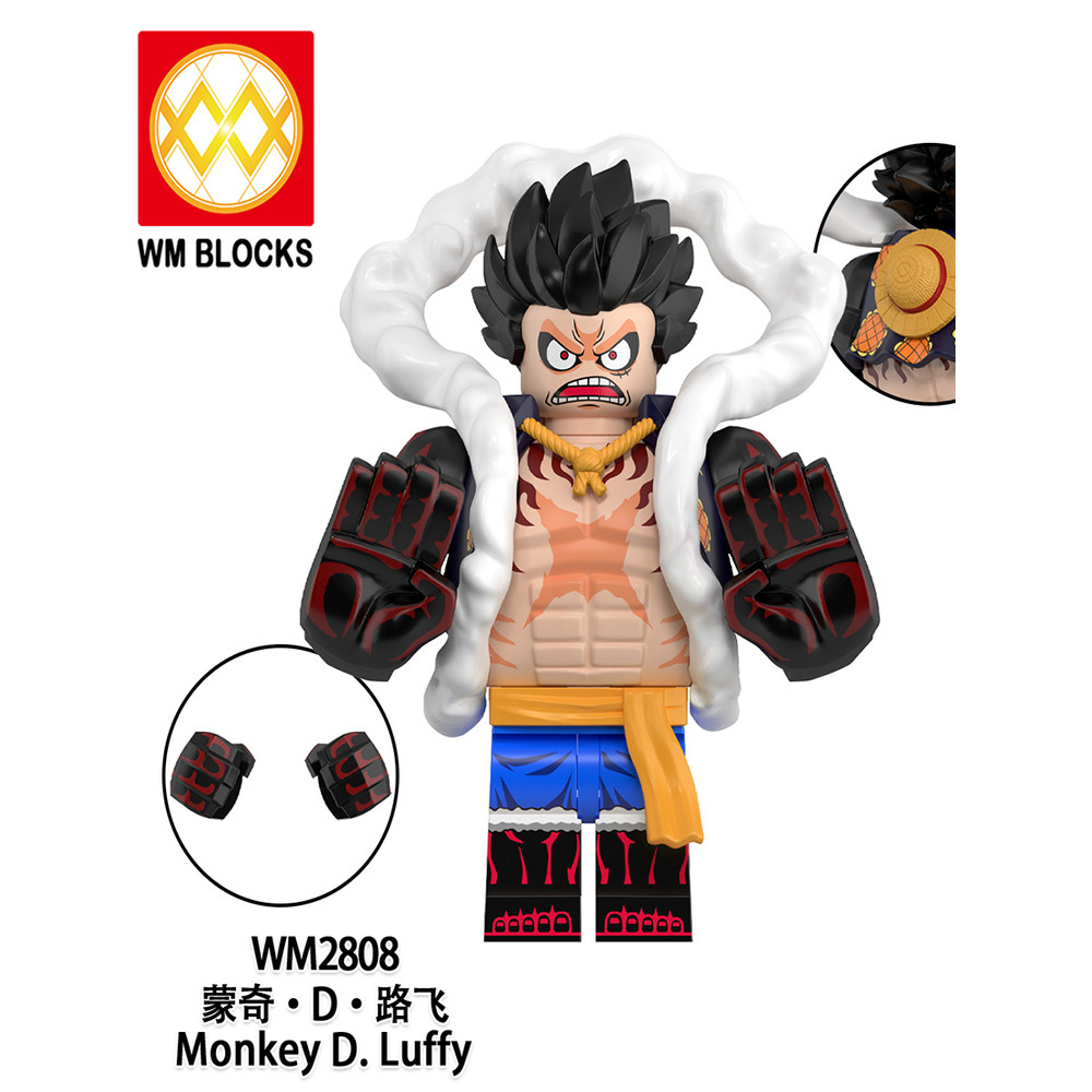 lego Blok susun Barang mainan boneka Japanese Comics Suitable for Le One Piece Minifigures Kaido Luffy Sanji Zoro Whitebeard Kidd Assembled Building Blocks High Toys