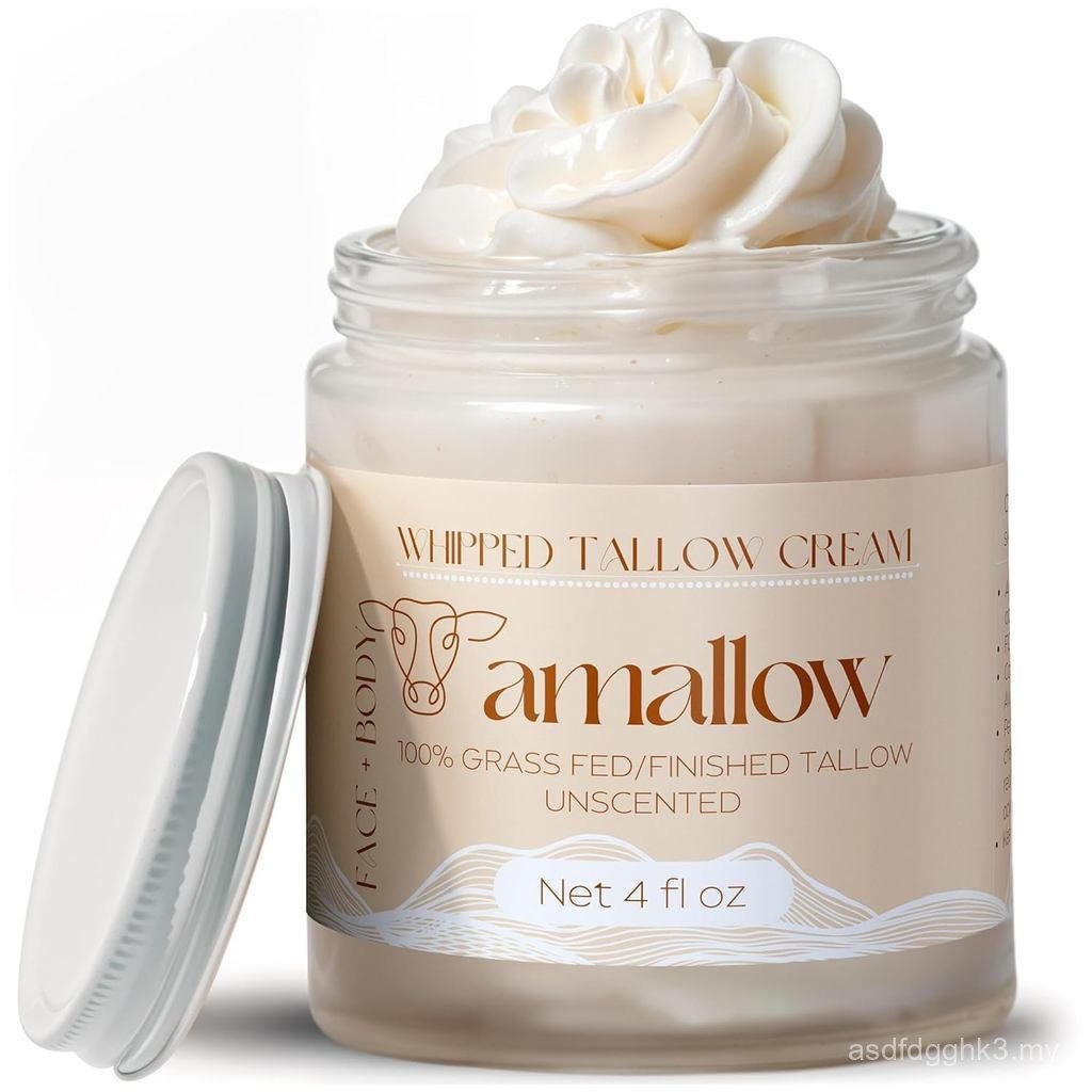 Amallow100%GrassFedBeefTallowforCare-Face+Body-WhippedMoisturizerforSensitive-Lotion,4FL.oz. JPI3 COZA