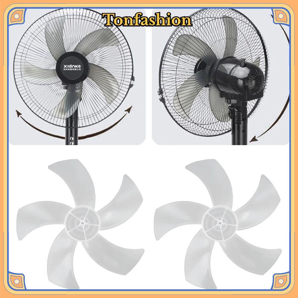 TONFASHION Five Blades Fan, Big Wind Slow Noise Fan Blade, Durable Plastic Fan Accessories for Pedestal Fan Table Fan Wall Fan