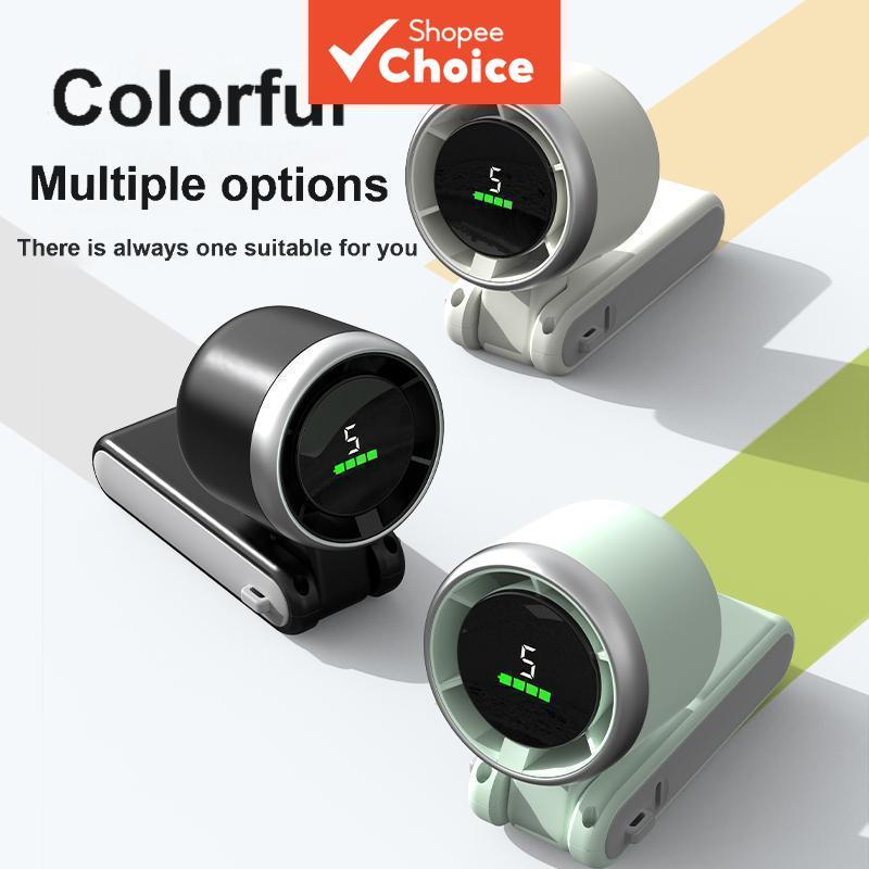  Mini portable turbo fan, USB rechargeable, 3600mAh battery capacity  Kipas turbo mini mudah alih, boleh cas semula melalui USB, kapasiti bateri 3600mAh