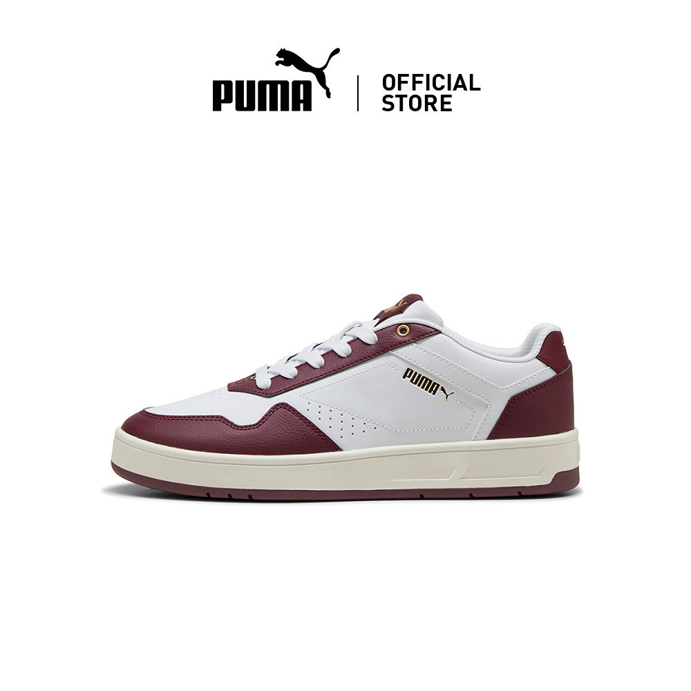 [NEW] PUMA Unisex Court Classic Sneakers (White-Gold)