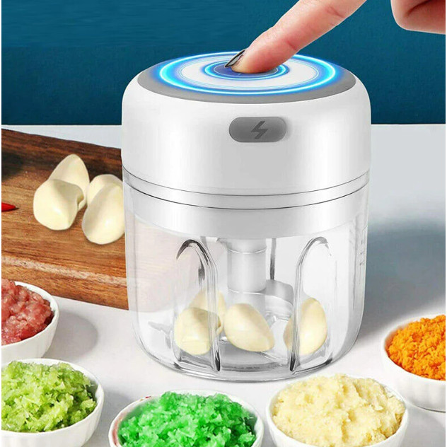 [100 - 250ML] USB Electric Charging Speedy Chopper Cordless Mincer Blender Mesin Kisar Makanan