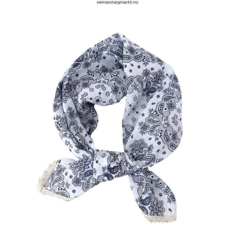 anak tudung inner tudung tudung sukan sasa tudung bawal tudung bawal printed tudung sport tudung sukan scarf tudung tudung sarung labuh tudung sarung ♨60 Cotton Linen Small Square Scarf Silk Scarf Female Spring Autumn Summer All-Match Korean Version Work