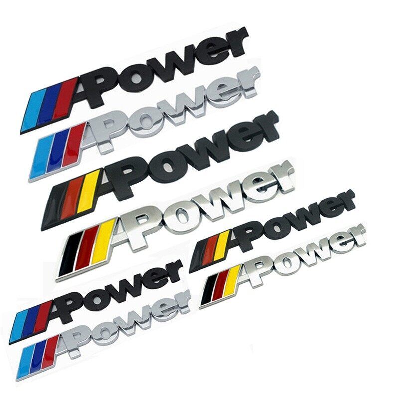 M power logo Car Sticker Fender Side badge decal rear Trunk emblem for BMW M 1 3 4 5 6 7 M3 M5 M6 x1 x3 auto Decoration