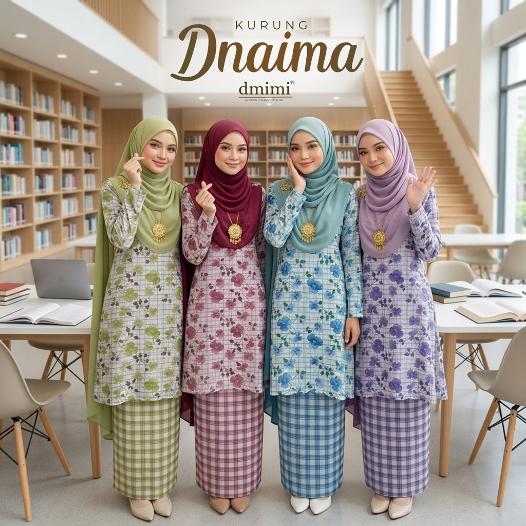 DMIMI Baju Kurung DNAIMA | High Quality Royal Japanese Embroidery | Small Size to Plus Size