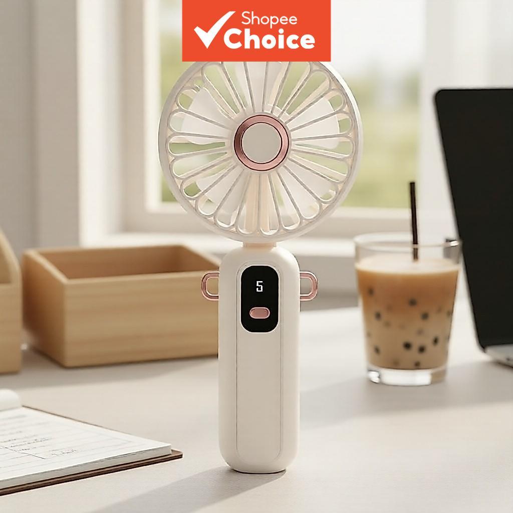 Handheld rechargeable mini foldable USB portable fan with long battery life  Kipas Tangan Boleh Cas, Tahan Lama, Mini Boleh Lipat USB, Mudah Alih