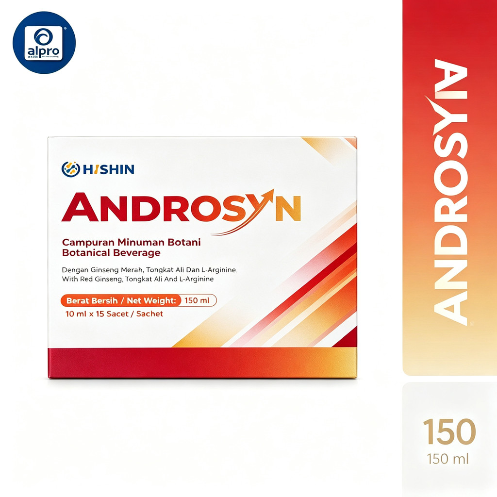 【alpro】Hishin Androsyn Botanical Beverage 10ml x 15s | Red Ginseng Tongkat Ali L-Arginine | Men Energy Stamina Tenaga Lelaki 帝龙王