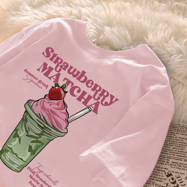 Fashion Summer Casual Loose Fit T-Shirt with Cartoon Ice Cream Design for Women