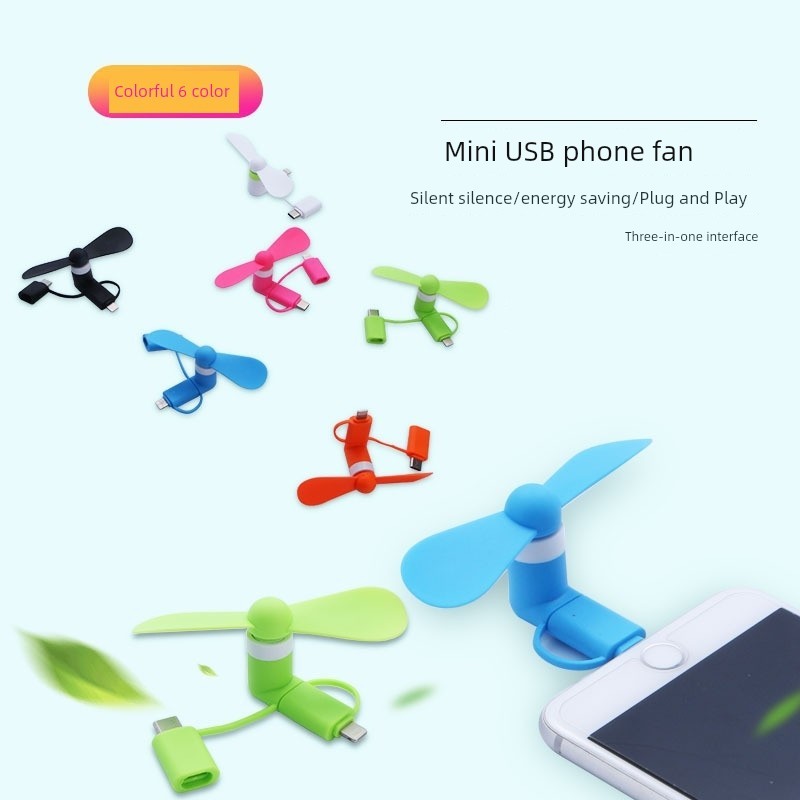 kipas mini bateri tahan lama mini kipas mini kipas aircond USB Interface Universal typec Power Bank Android Phone