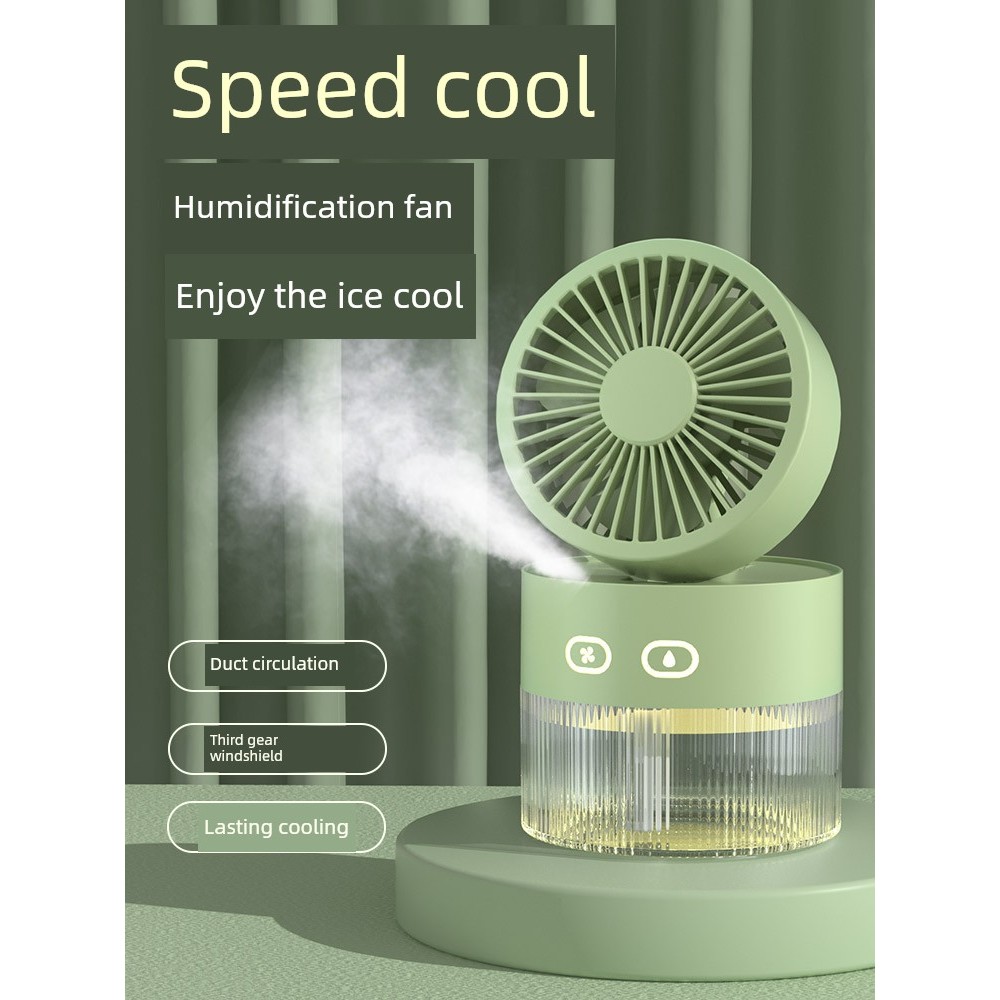 mini kipas aircond kipas usb kereta kipas mini bateri tahan lama Spray Refrigeration Small Fan USB Charging Student Dormitory Office Desktop Desktop Mute Small Portable Portable