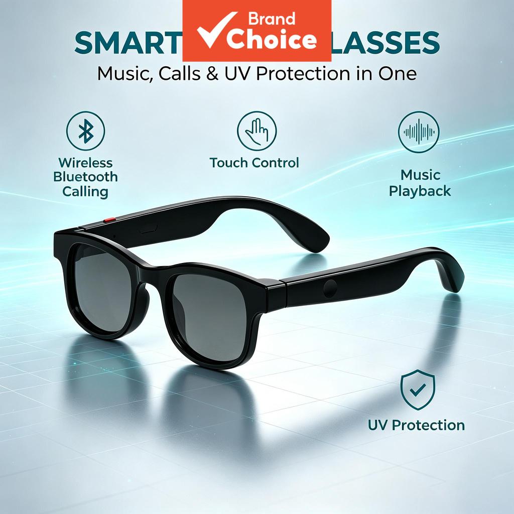 2026 New AI Smart Glasses, Touch Control, Bluetooth Call with Built-in Mic, AI Voice Assistant, Play Music, Smart Audio Sunglasses Cermin Mata Pintar AI 2026 Kawalan Sentuh Mikrofon Panggilan Bluetooth AI Pembantu Suara Main Muzik Cermin Audio Pintar