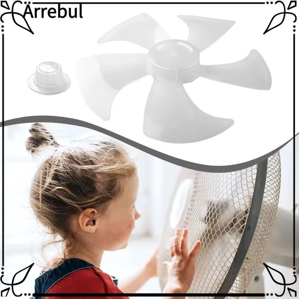ARREBUL Fan Blade, Slow Noise Plastic Five Blades Fan, Durable Big Wind Fan Accessories for Pedestal Fan Table Fan Wall Fan