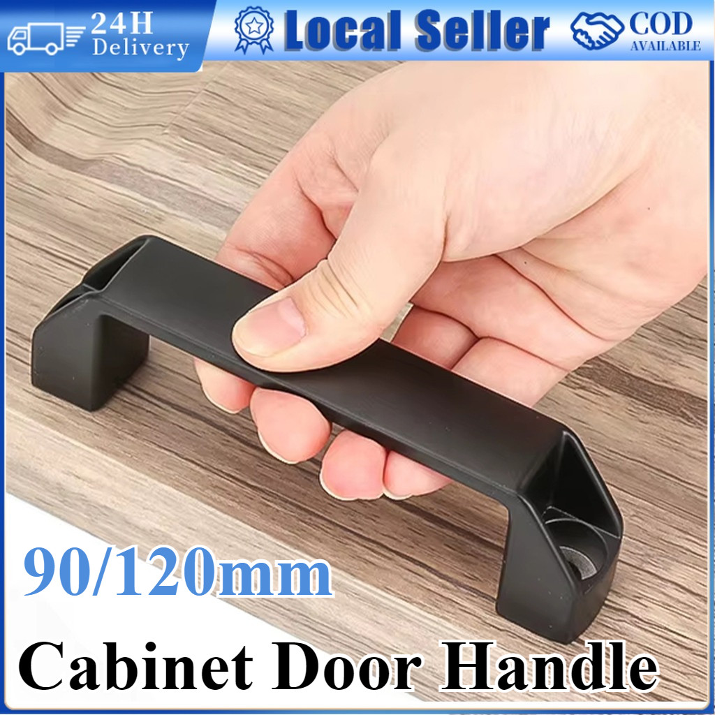 1PC Thickened Aluminum Handle Black Cabinet Handles 90/120mm Bridge Handle For Suitcases Furniture Drawer Wardrobee