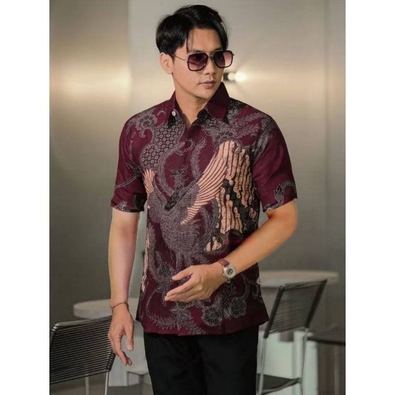Have Purpose Risna Batik HRB093 Premium Short Men's Shirt ML XL XXL Quality Essential - Image 2