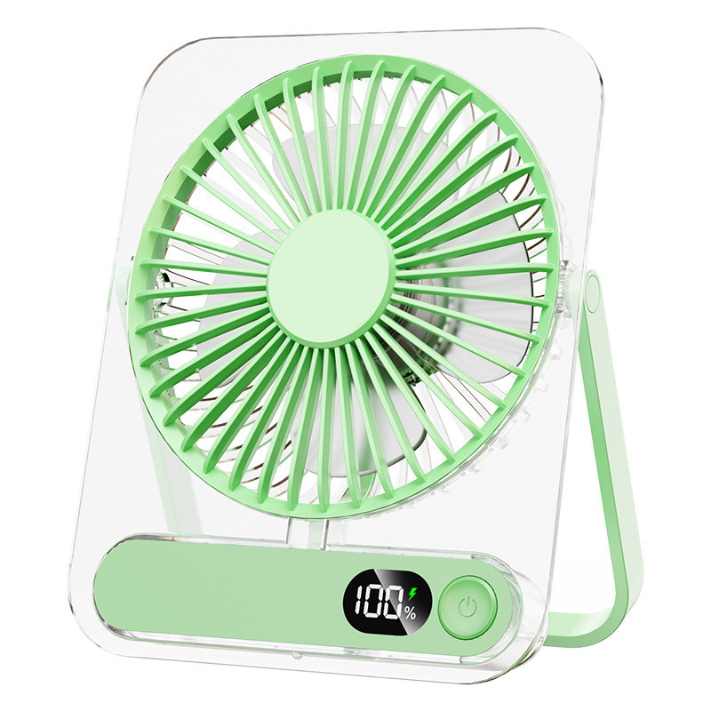 usb kipas mini kipas usb kereta kipas mini bateri tahan lama 2025 New Style Transparent Desktop Ultra-Thin Small Fan Quiet Office Work Position Desktop Small Large Wind usb Rechargeable Cooling Handy Tool Student Class Dormitory Portable Foldable Electric