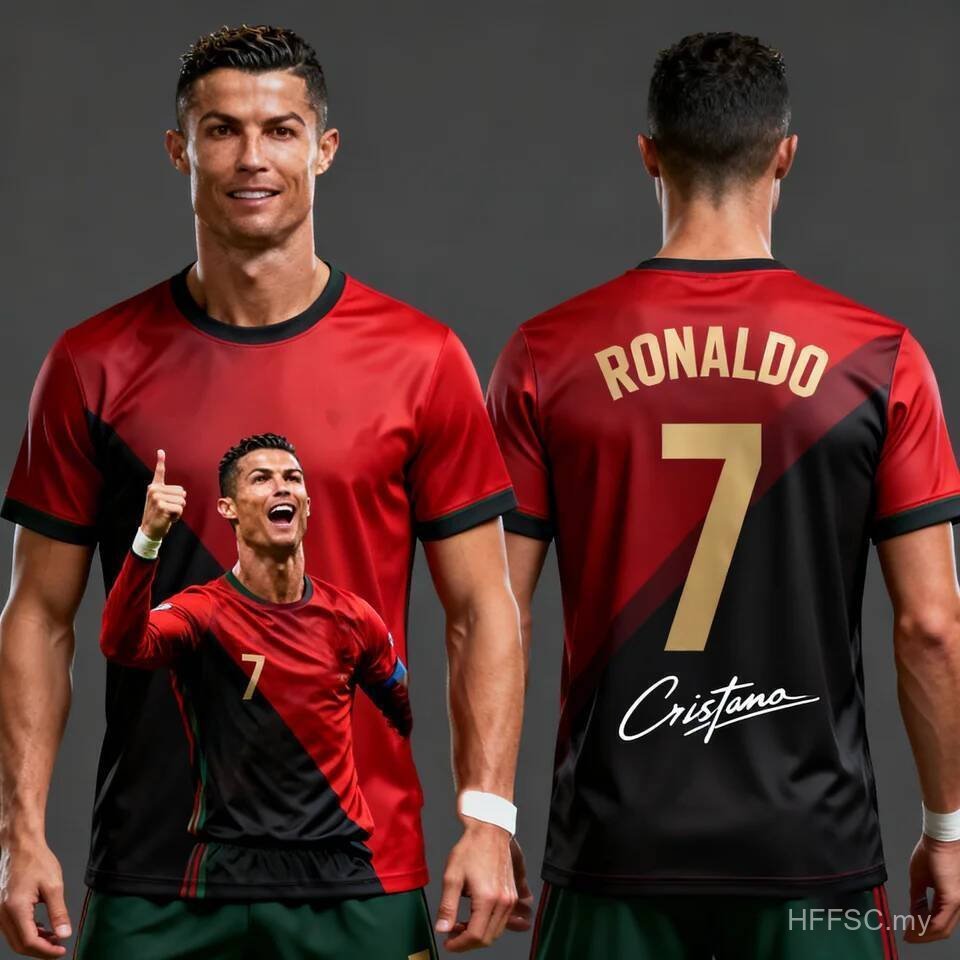 Fashion Ronaldo 7 Number ChatGPT Artificial Intelligence Football Jersey Adult/Children's Style Fan Edition Summer Football Training Shirt OH12