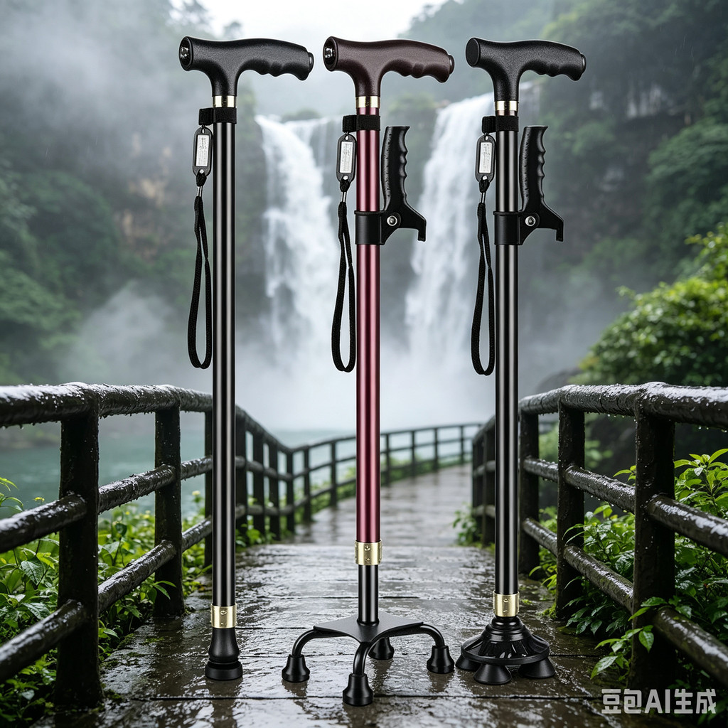 Elderly Crutches Shock-resistant Crutches Big Four-legged Cane、walking aid、walking cane、tongkat orang tua、tongkat lipat、 4 kaki、Foldable walking stick for elderly、tongkat kaki 4、拐杖椅子