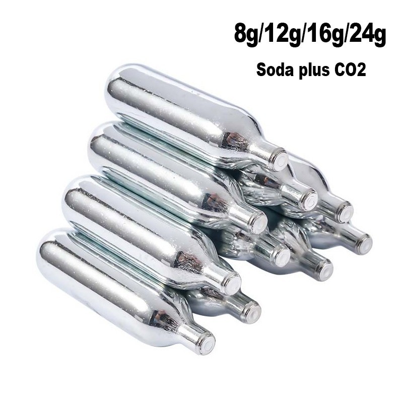 Food Grade Carbon Dioxide Bubble Water Bubble Bomb 8/12/16/24 grams CO2 Capsule Carbon Soda plus CO2 for Aquarium fish tank refill CO2