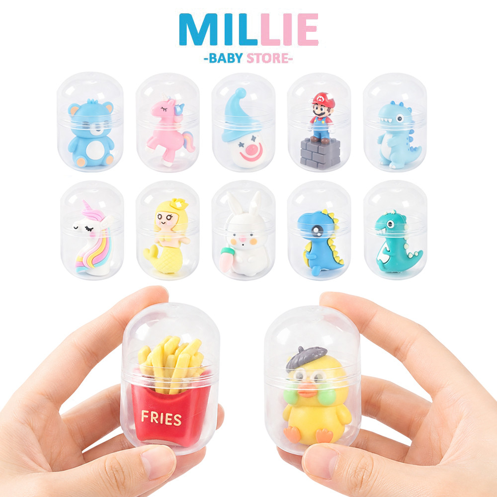 MILLIE Mainan Bola Kapsul Mystery Egg Surprise Egg Capsule Ball Toys Kids Reward Gift Kindergarten Lucky Draw Small Toys