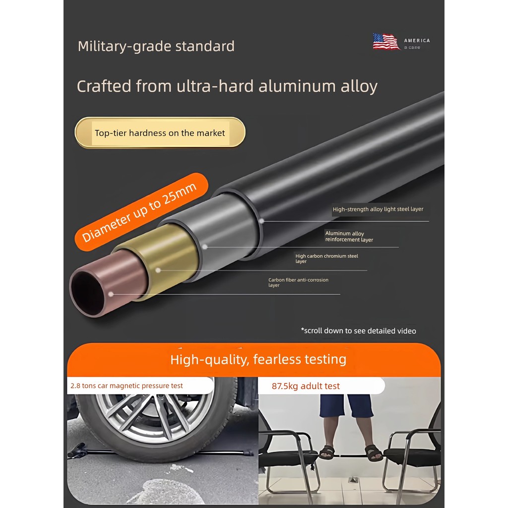 tongkat hiking tongkat kaki Crutches Elderly Anti-slip Crutches Elderly Cane Walker Four-legged Crutches Hand-held Crutches Re