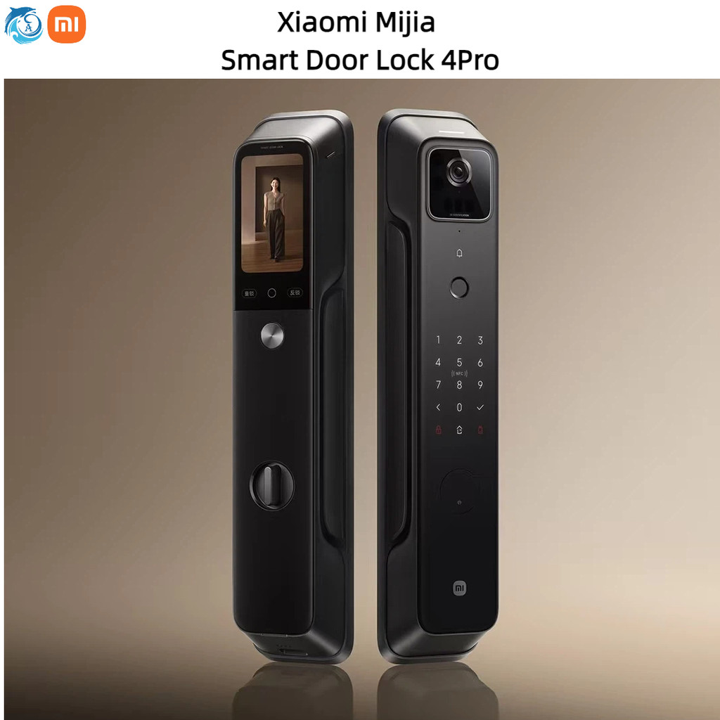 Xiaomi Mijia Smart Door Lock 4Pro Palm Vein Unlock Face Identification Combination Lock Anti-theft Lock Class Lock Cylinder NFC Family AI Fingerprint Lock Gift