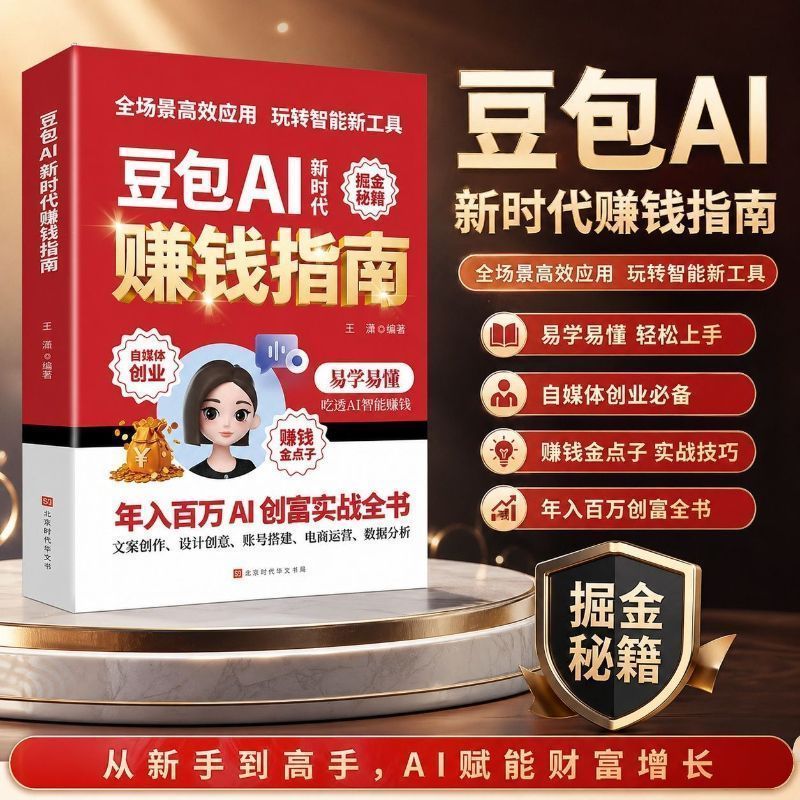 豆包AI新时代赚钱指南实书豆包操作指南人工智能ai全套书 Doubao AI: A Practical Guide to Making Money in the New Era - Doubao Operation Guide, Complete Set of Artificial Intelligence AI Books